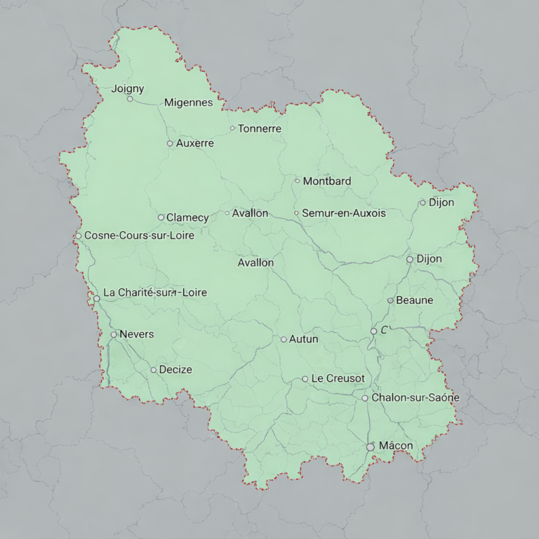 Les déplacements de Clar'Ostéo : Bourgogne, Nevers, Avallon, Le Creusot, Beaune, Semur en Auxois, Auxerre
