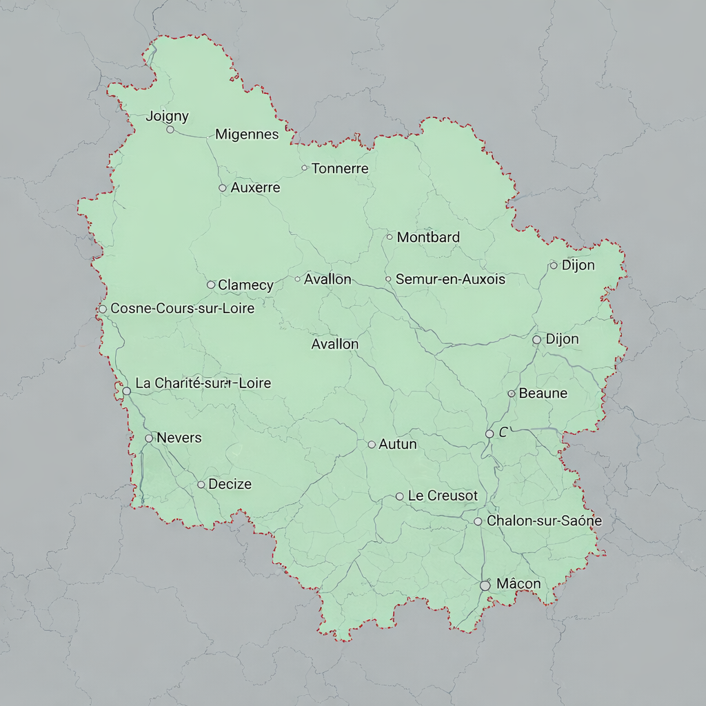 Les déplacements de Clar'Ostéo : Bourgogne, Nevers, Avallon, Le Creusot, Beaune, Semur en Auxois, Auxerre